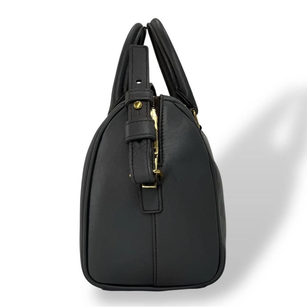 Saint Laurent Dark Gray Leather Satchel - Picture 3 of 10